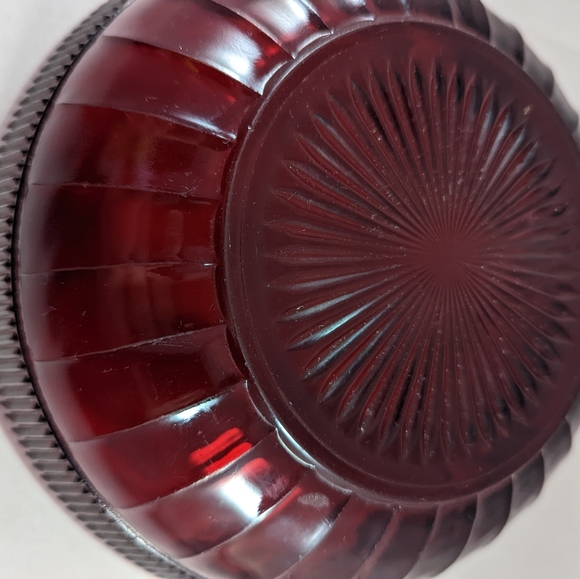Vintage Anchor Hocking Coronation Royal Ruby Depression Glass Bowl set - Picture 5 of 12